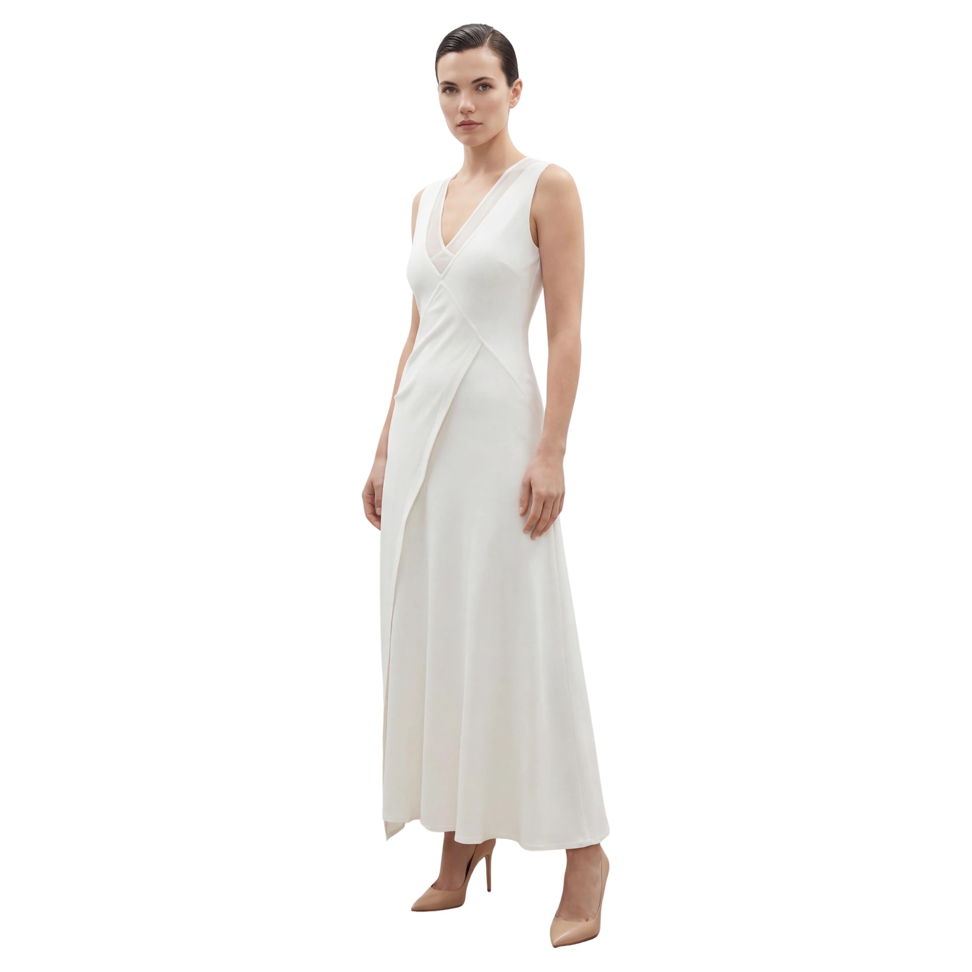 Ralph Lauren Collection Ivory Bias-Cut Mesh-Inset Gown - 2000s / Bridal