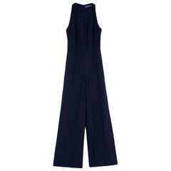 Ralph Lauren Collection Navy Cut-Out Sleeveless Jumpsuit - Size XS