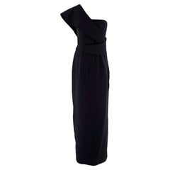 Ralph Lauren Collection One Shoulder Black Gown - Size US 6