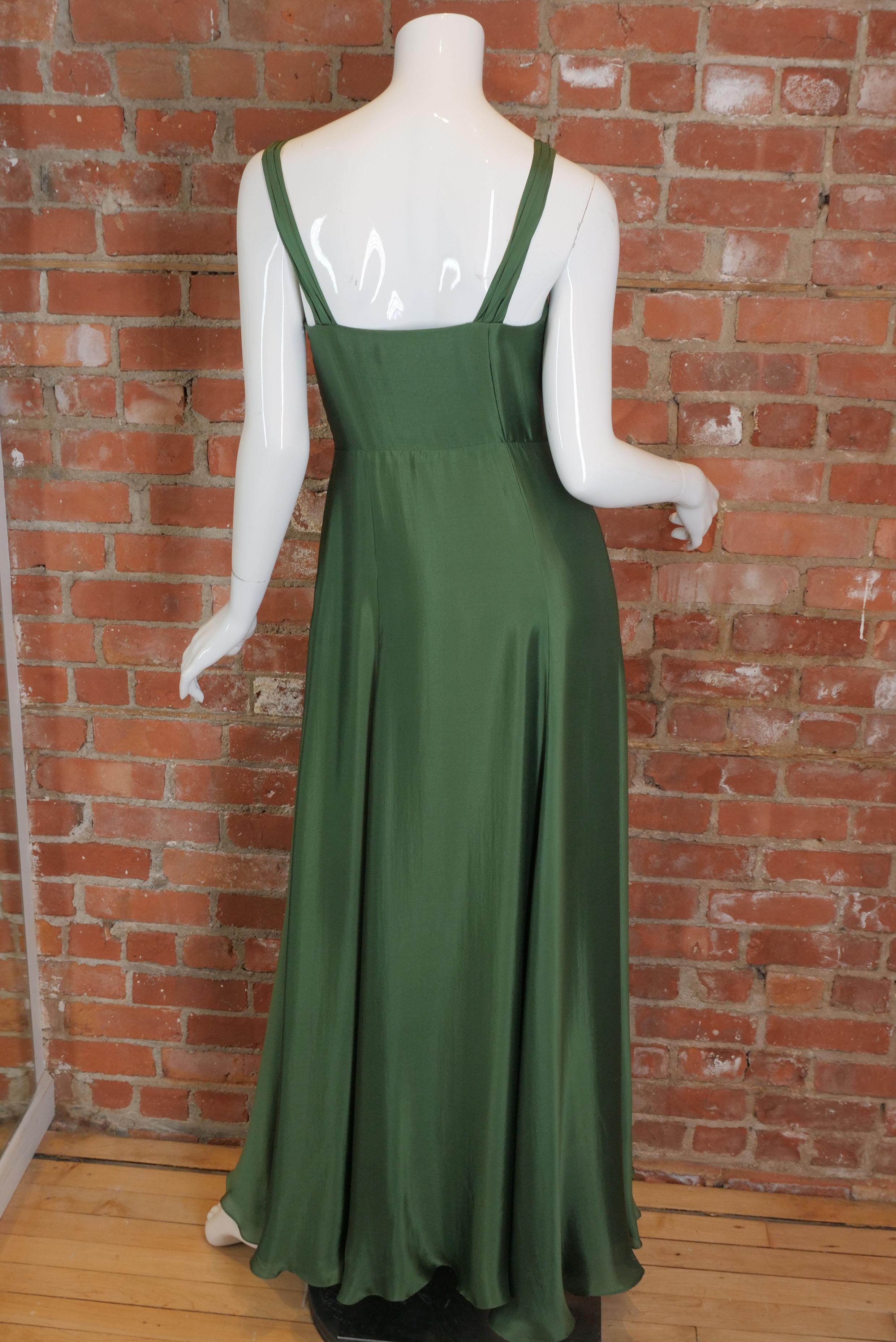 Black Ralph Lauren Collection Purple Label, Green Silk Gown
