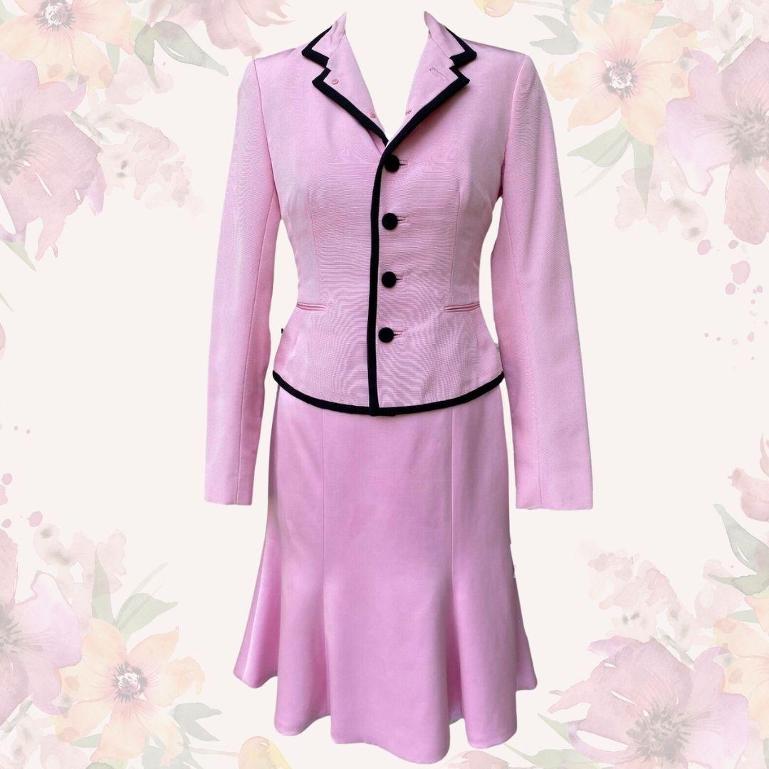 Ralph Lauren Kollektion Purple Label Rosa Ascot Kleid & Jacke S/S 2008 Gr. 4 Damen im Angebot