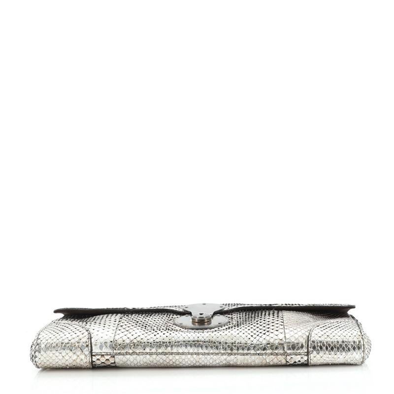 Ralph Lauren Collection Ricky Clutch Python In Good Condition In NY, NY