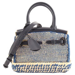 Ralph Lauren Collection RL50 Handbag Raffia with Leather Mini