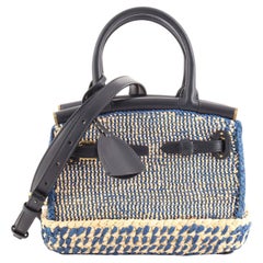 Ralph Lauren Kollektion RL50 Handtasche Raffia mit Leder-Mini