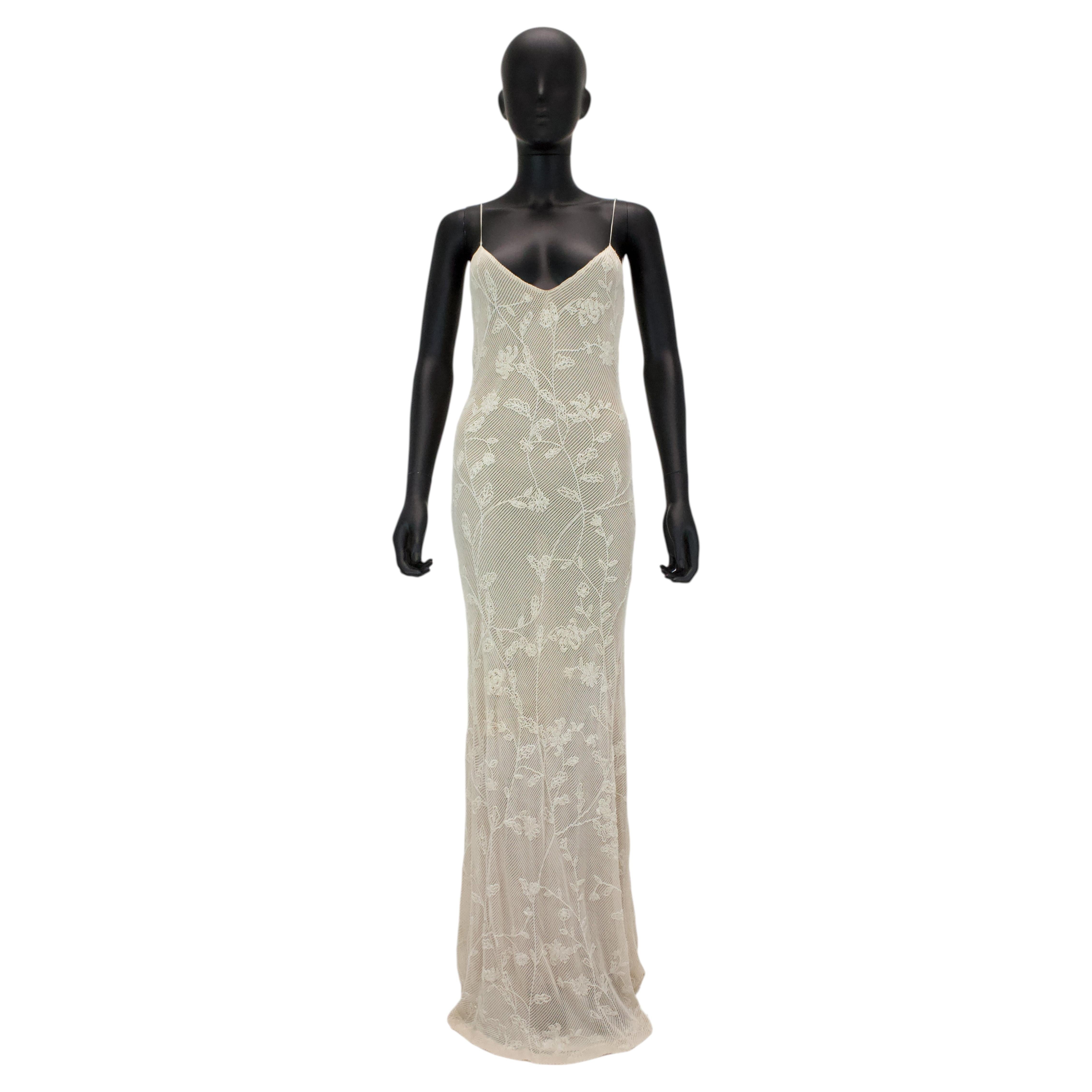 Ralph Lauren Collection Frühjahr/Sommer 1998 – Verziertes Laufsteg-Kleid