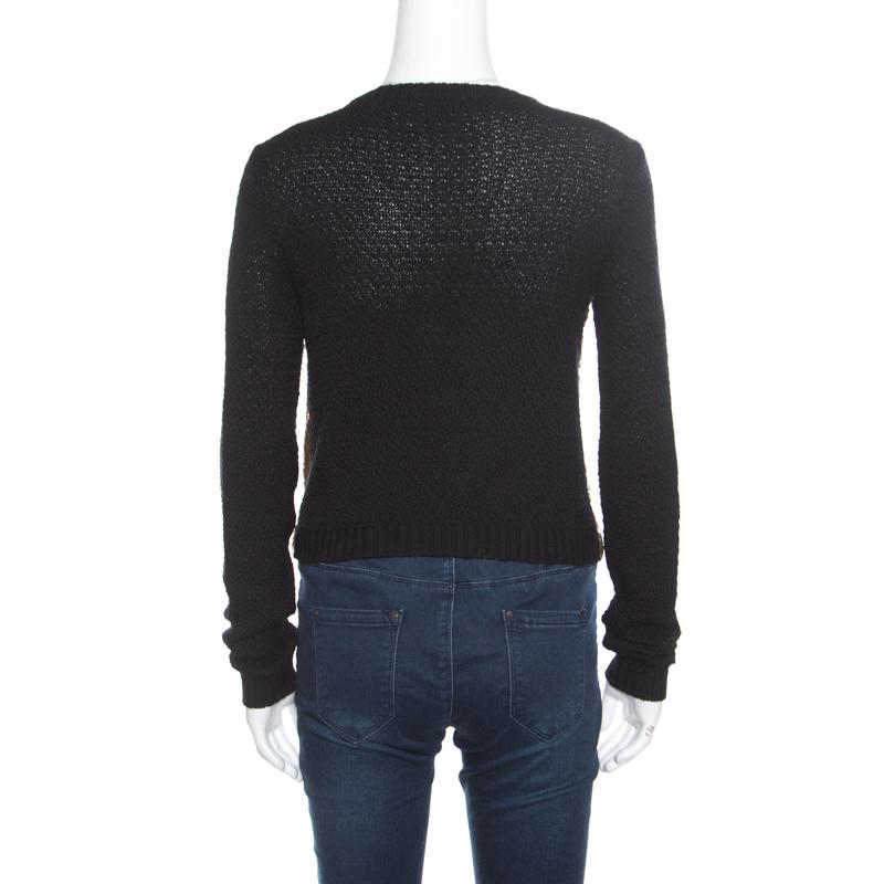 You'll love to wear this Ralph Lauren sweater whenever you step out as it delights with a sequined panel on the front. The sweater is knit from a silk blend and it features long sleeves and a crew neckline.

Includes: The Luxury Closet Packaging

