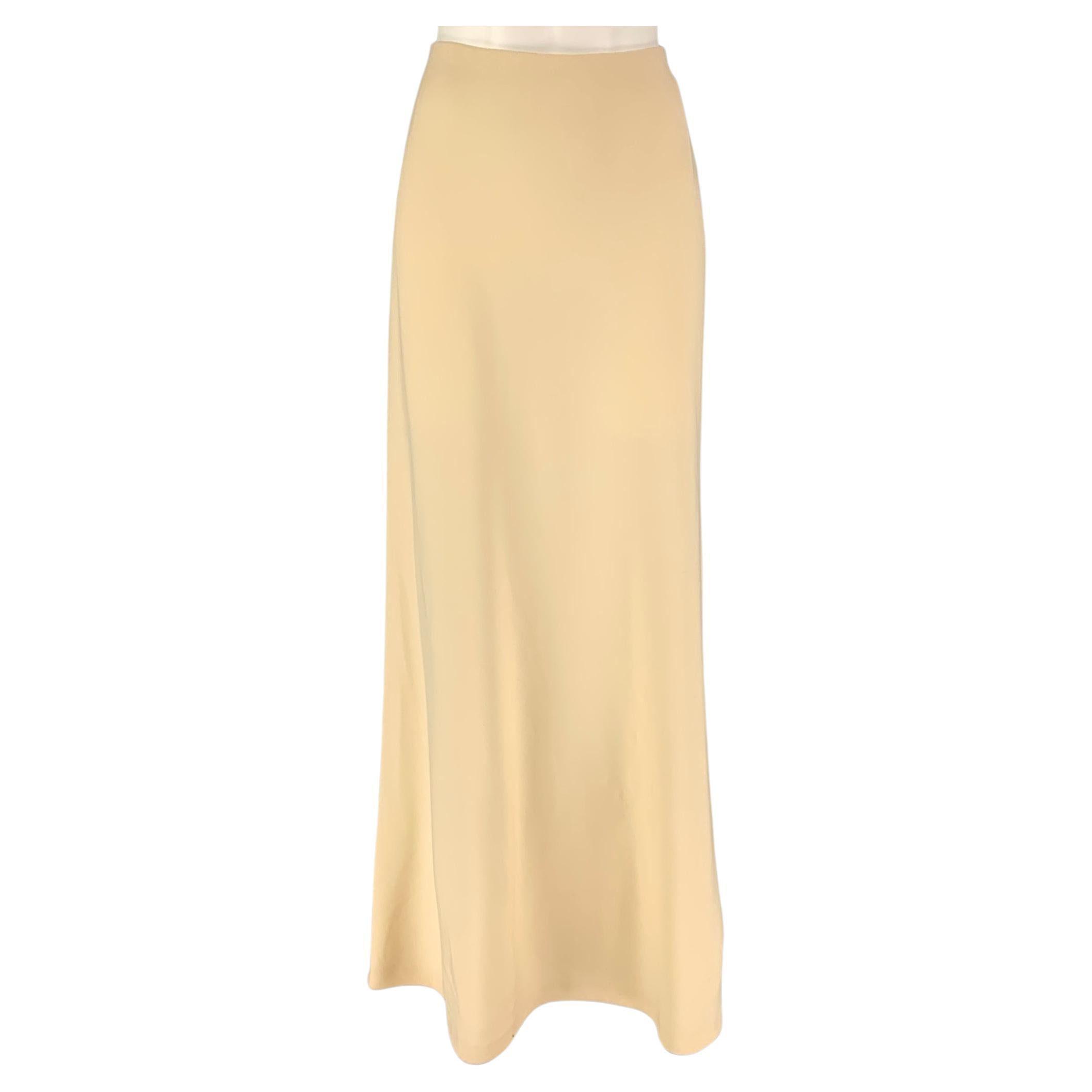 RALPH LAUREN Collection Size 10 Cream Wool A-Line Long Skirt