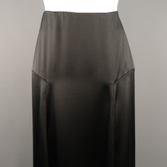 RALPH LAUREN COLLECTION Size 2 Black Silk A Line Maxi Skirt