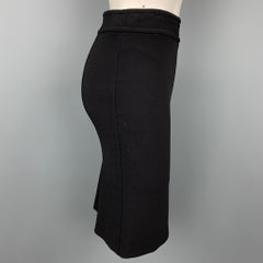 RALPH LAUREN Collection Size 2 Black Wool Tulip Skirt