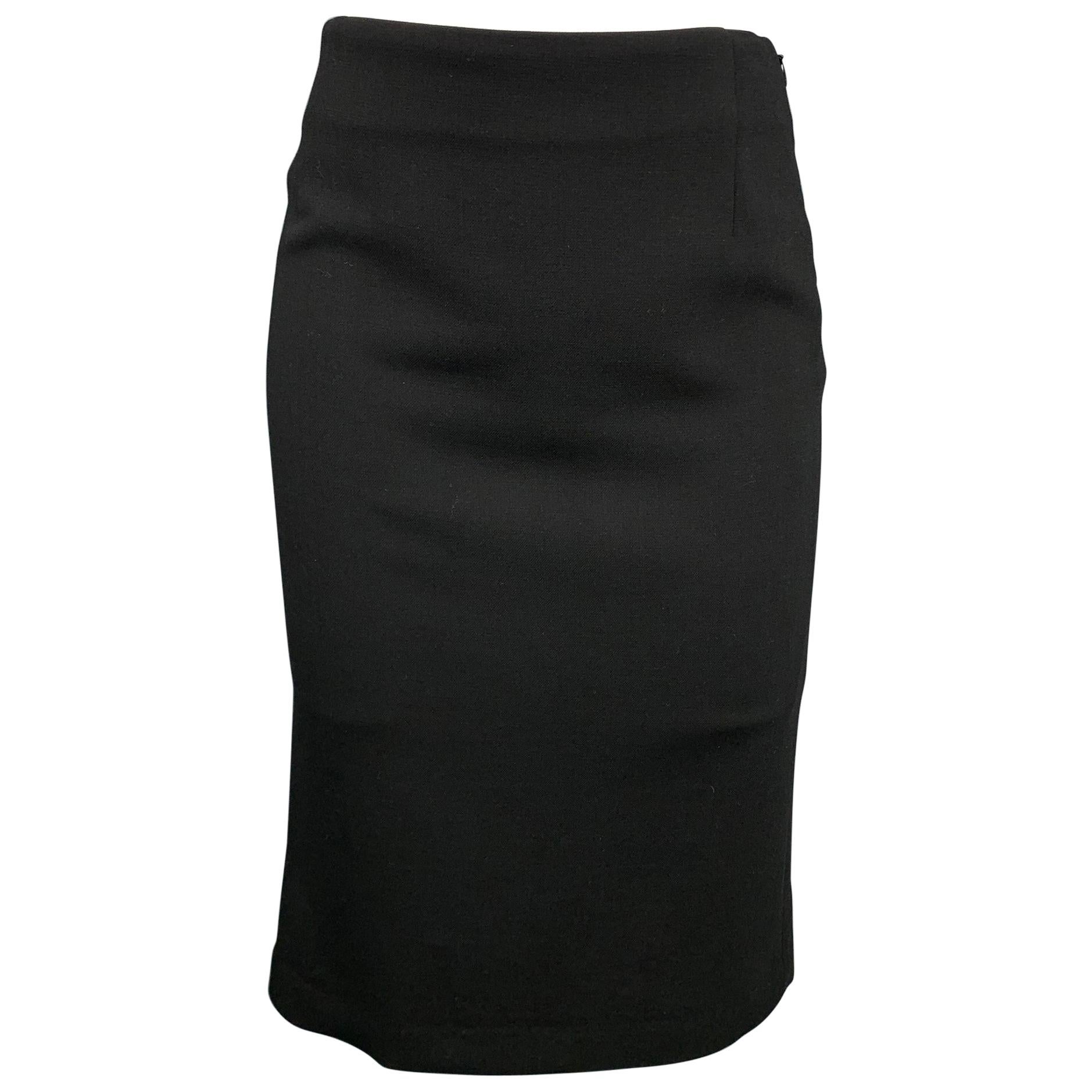 Ralph Lauren Cream Wool and Cashmere Fishtail Pencil Skirt at 1stDibs