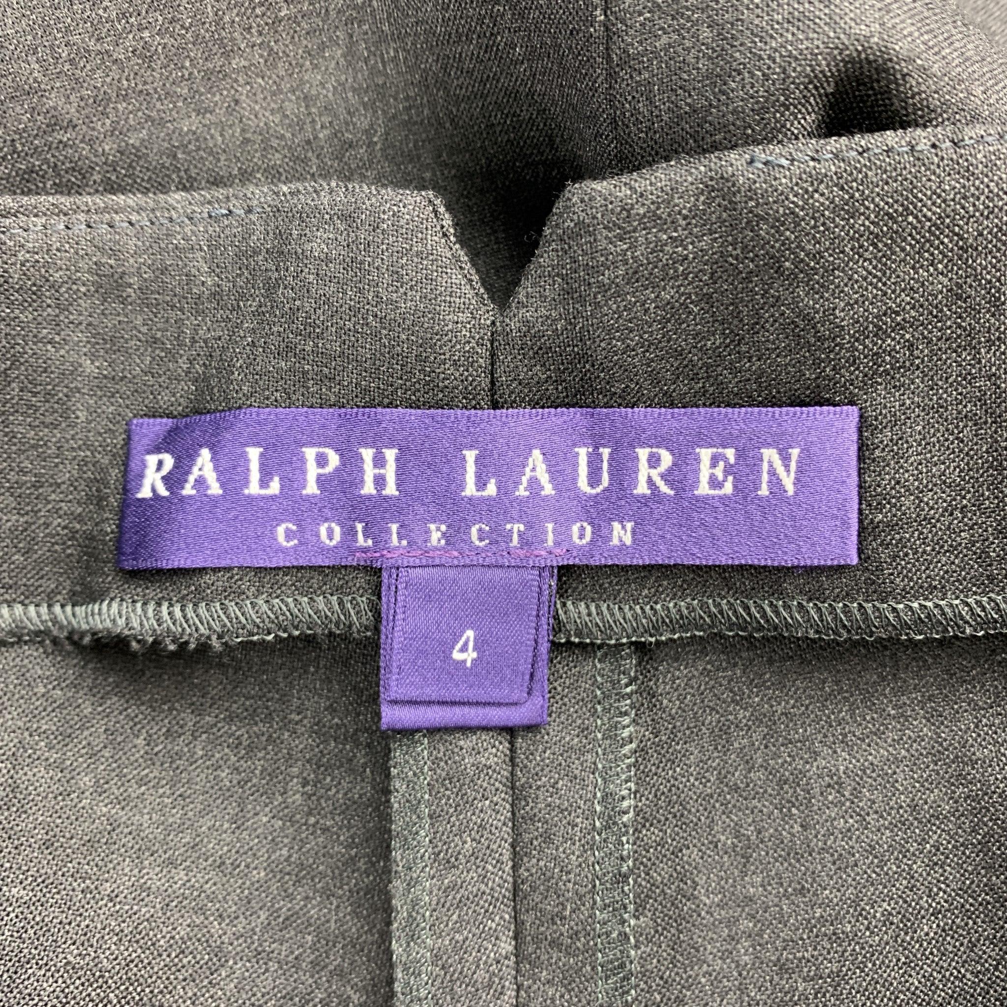 RALPH LAUREN COLLECTION Size 4 Grey Pleated Dress Pants In Good Condition For Sale In San Francisco, CA