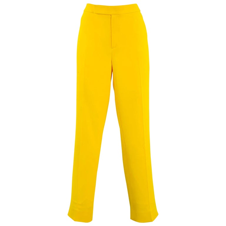 Ralph Lauren Collection Women's Cropped Seth Pants - Yellow - Size 4