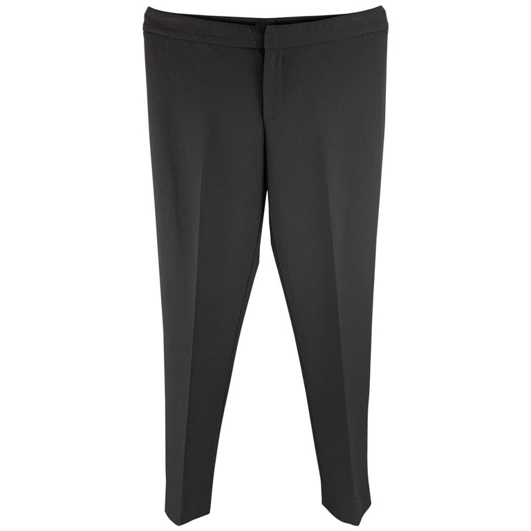RALPH LAUREN COLLECTION Size 6 Black Straight Leg Dress Pants For Sale