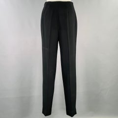 RALPH LAUREN COLLECTION Size 6 Black Wool Side Zipper Dress Pants