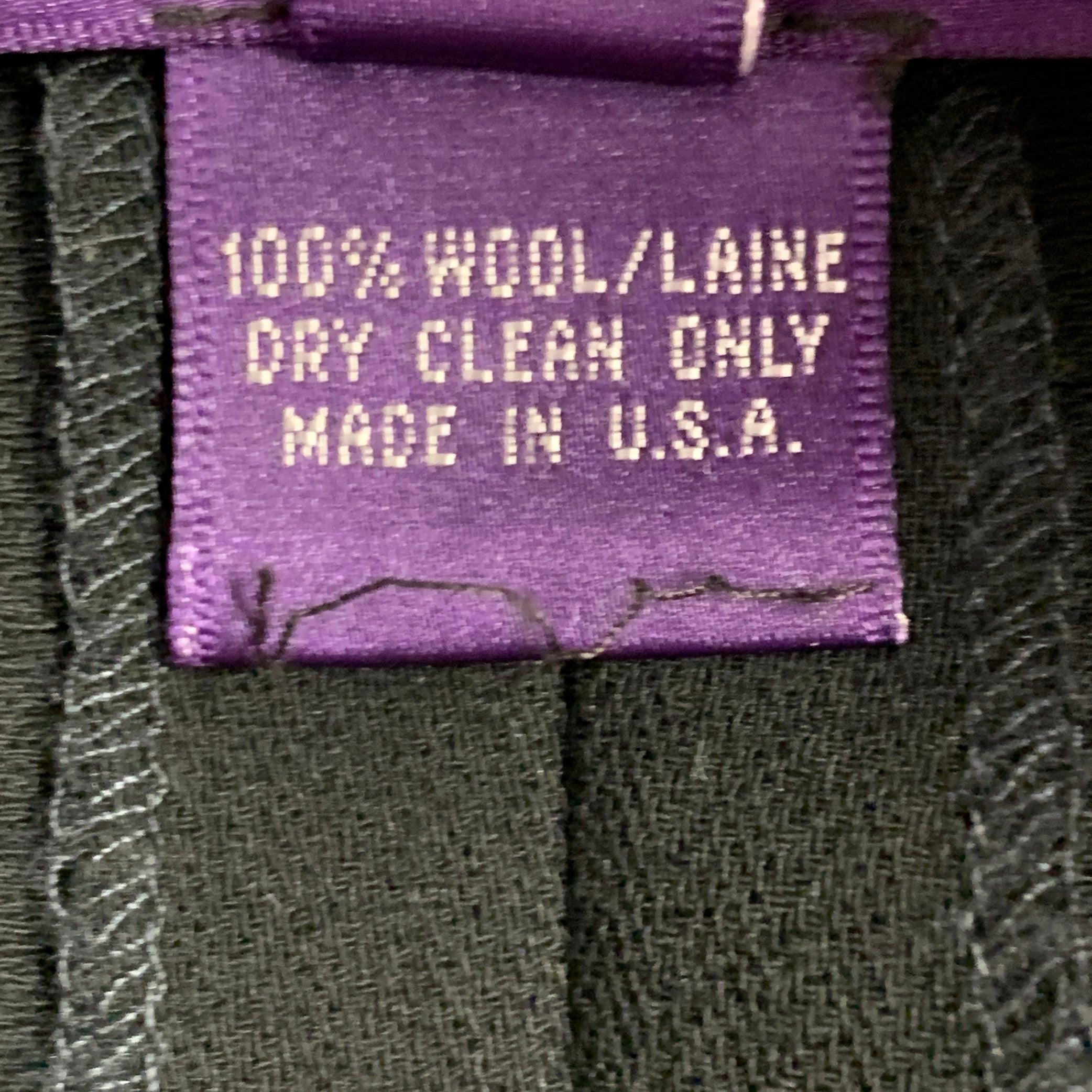 RALPH LAUREN COLLECTION Taille 6 - Robe noire en laine à fermeture éclair latérale Pour femmes en vente