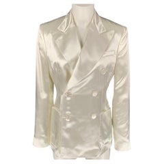 RALPH LAUREN Collection Size 6 Cream Acetate Viscose Jacket Blazer