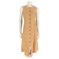 RALPH LAUREN Collection Size 8 Beige Acetate Blend Snaps Dress
