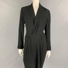 RALPH LAUREN Collection Size 8 Black Viscose Acetate Jumpsuit