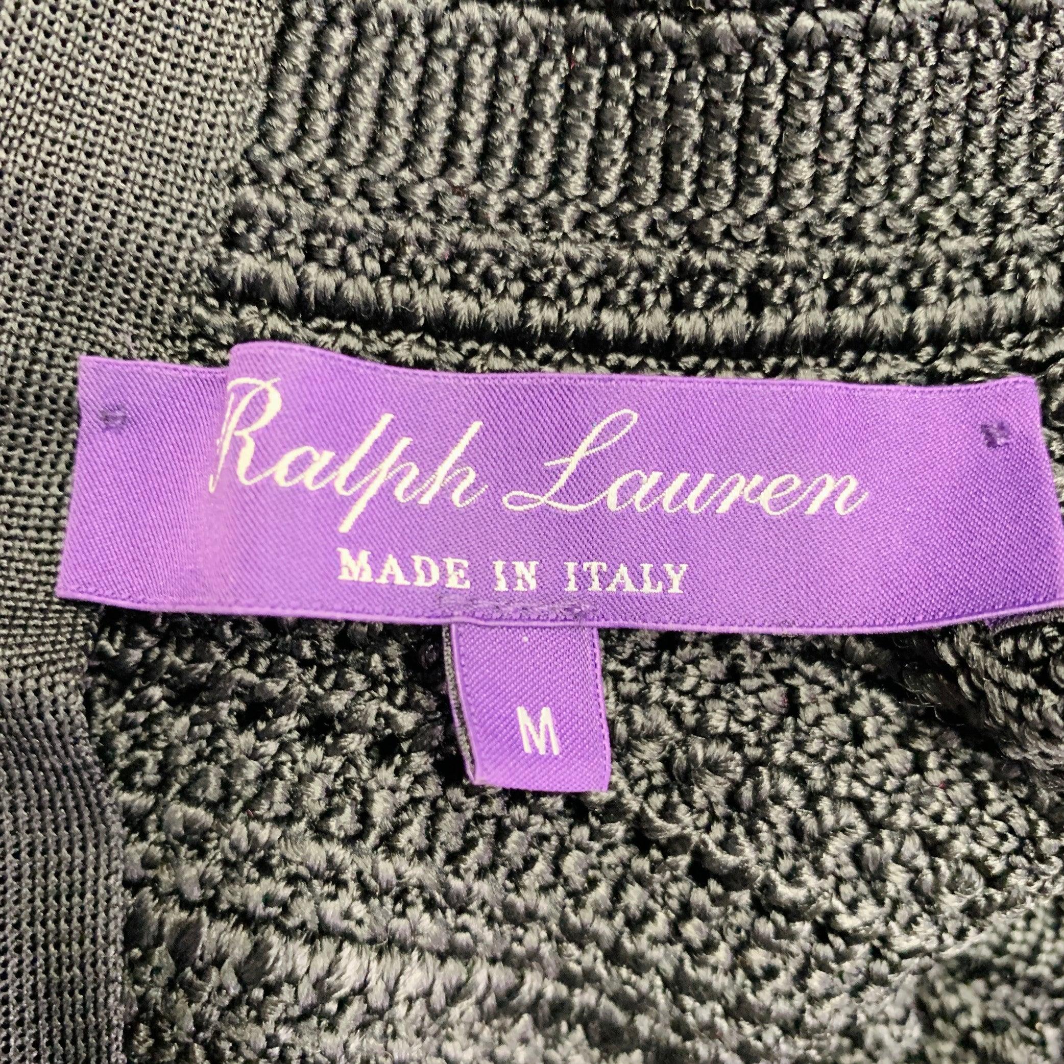 RALPH LAUREN COLLECTION Größe M Schwarzes Seidengemisch Perlenbesetztes ärmelloses Freizeittop im Angebot 1