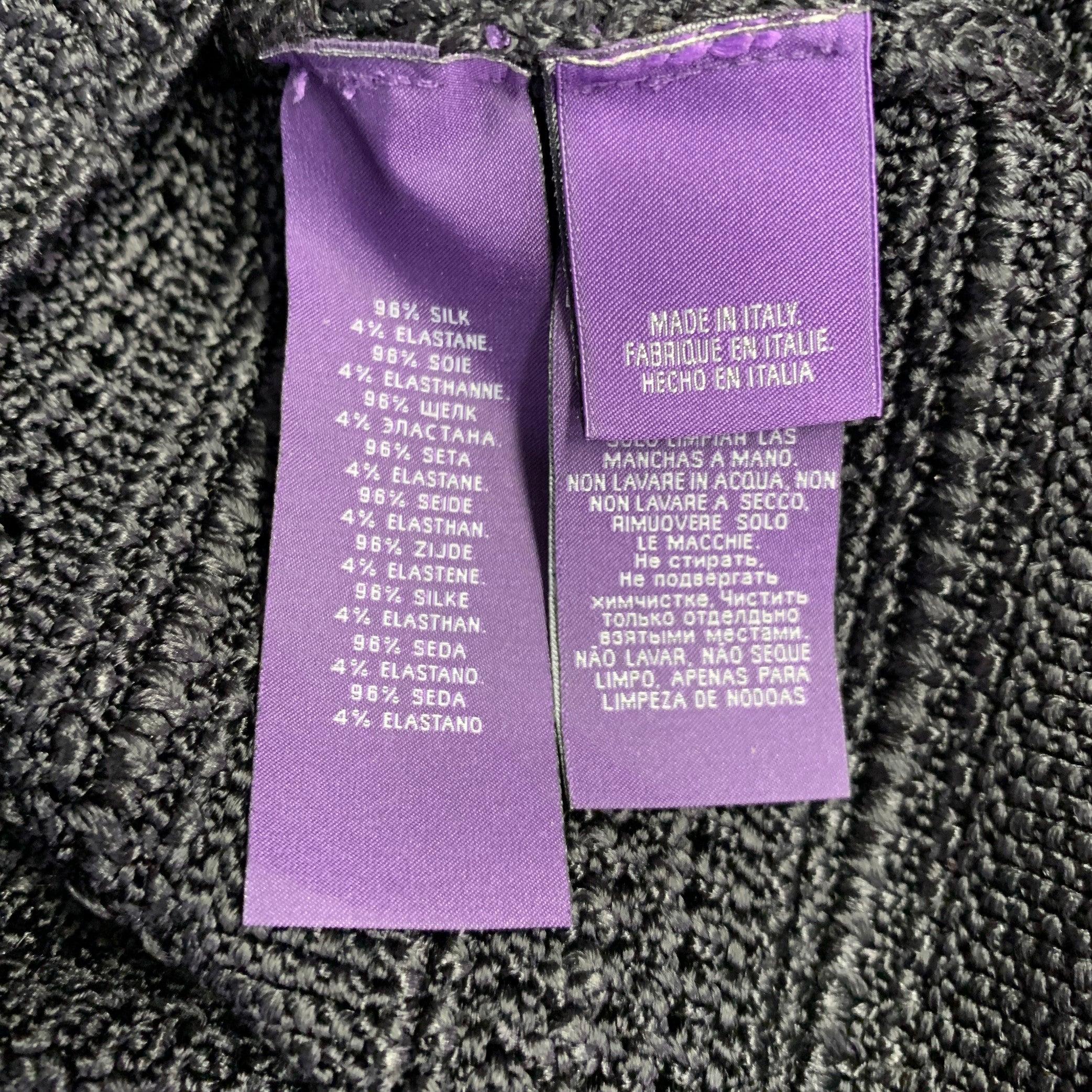 RALPH LAUREN COLLECTION Größe M Schwarzes Seidengemisch Perlenbesetztes ärmelloses Freizeittop im Angebot 2
