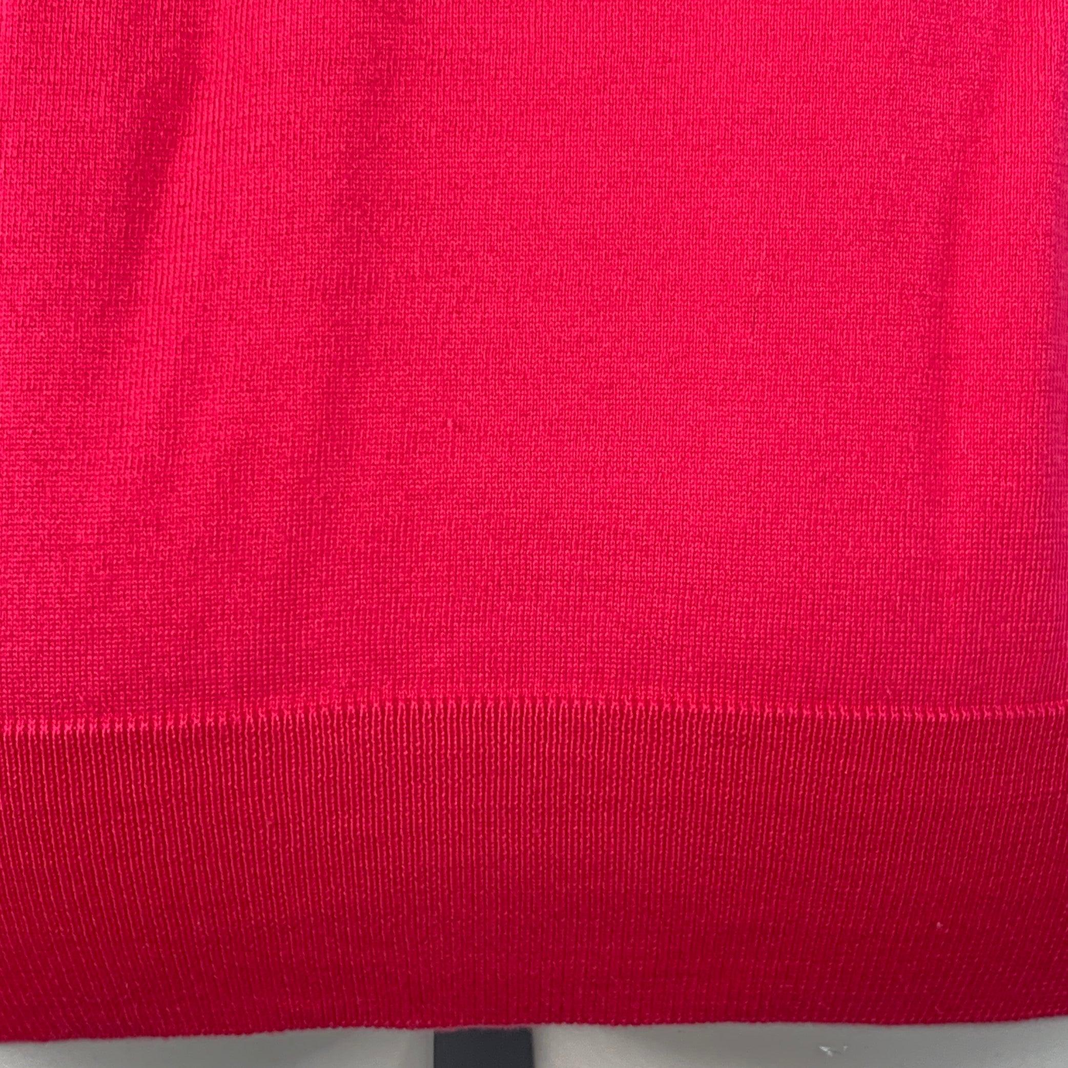 RALPH LAUREN COLLECTION Size M Fuchsia Pink Cotton Crew Neck Pullover (Pull à col ras du cou en coton) Bon état - En vente à San Francisco, CA