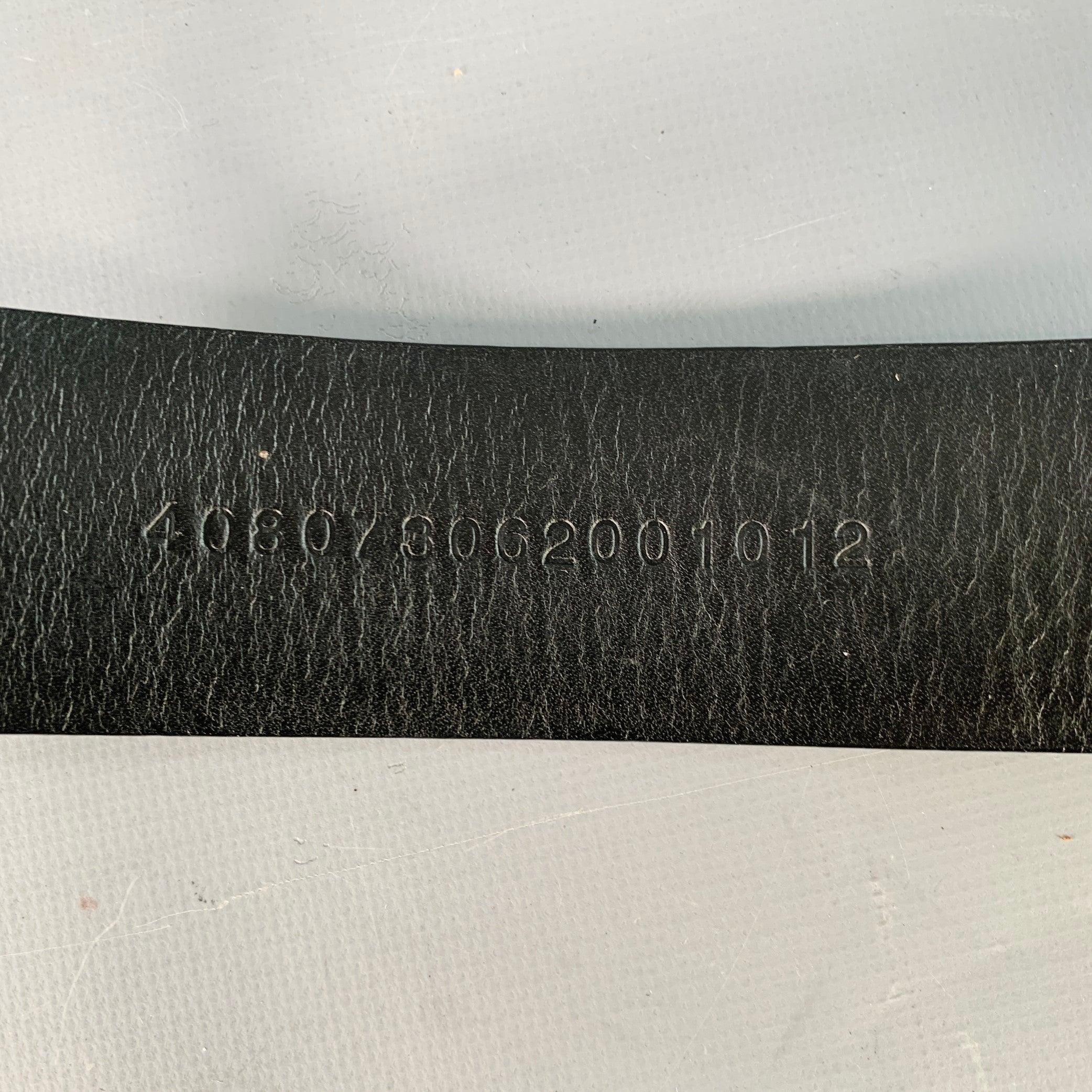 RALPH LAUREN COLLECTION Größe S Schwarzes Lackleder Gürtel mit Schnalle 2