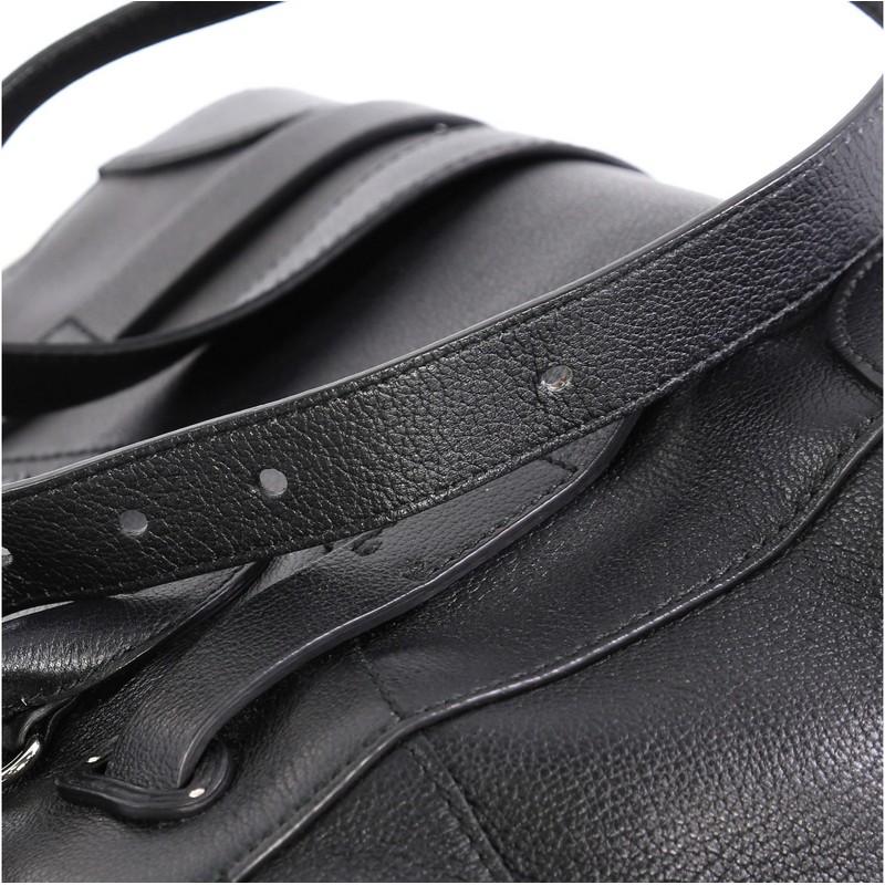 Black Ralph Lauren Collection Soft Ricky Zip Handbag Leather 27
