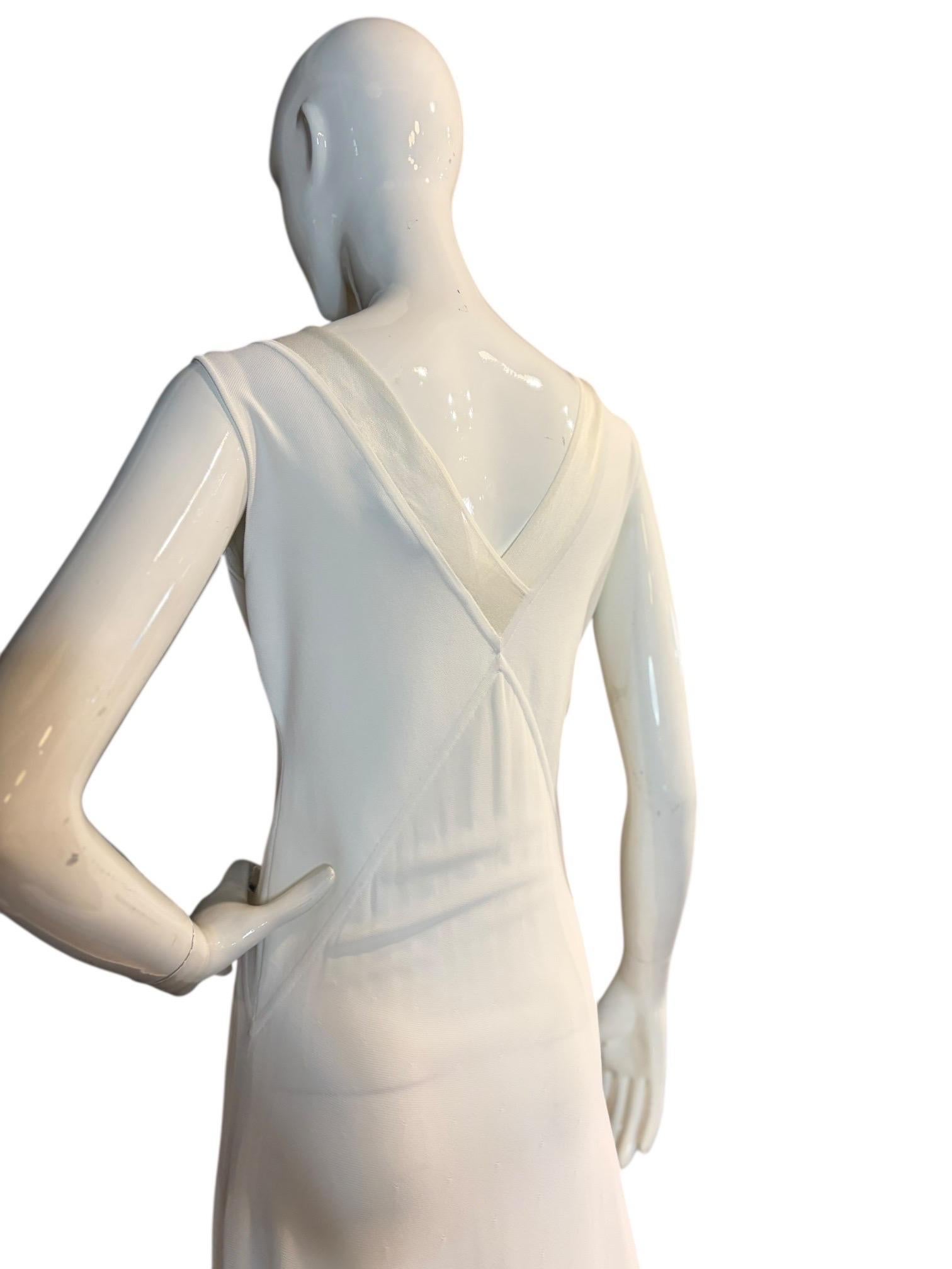 Collection Ralph Lauren (taly) Robe à empiècements en maille, coupe biaise, ivoire - Années 2000 / Mariage en vente 11