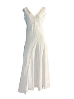 Ralph Lauren Collection (taly) Ivory Bias-Cut Mesh-Inset Gown - 2000s / Bridal