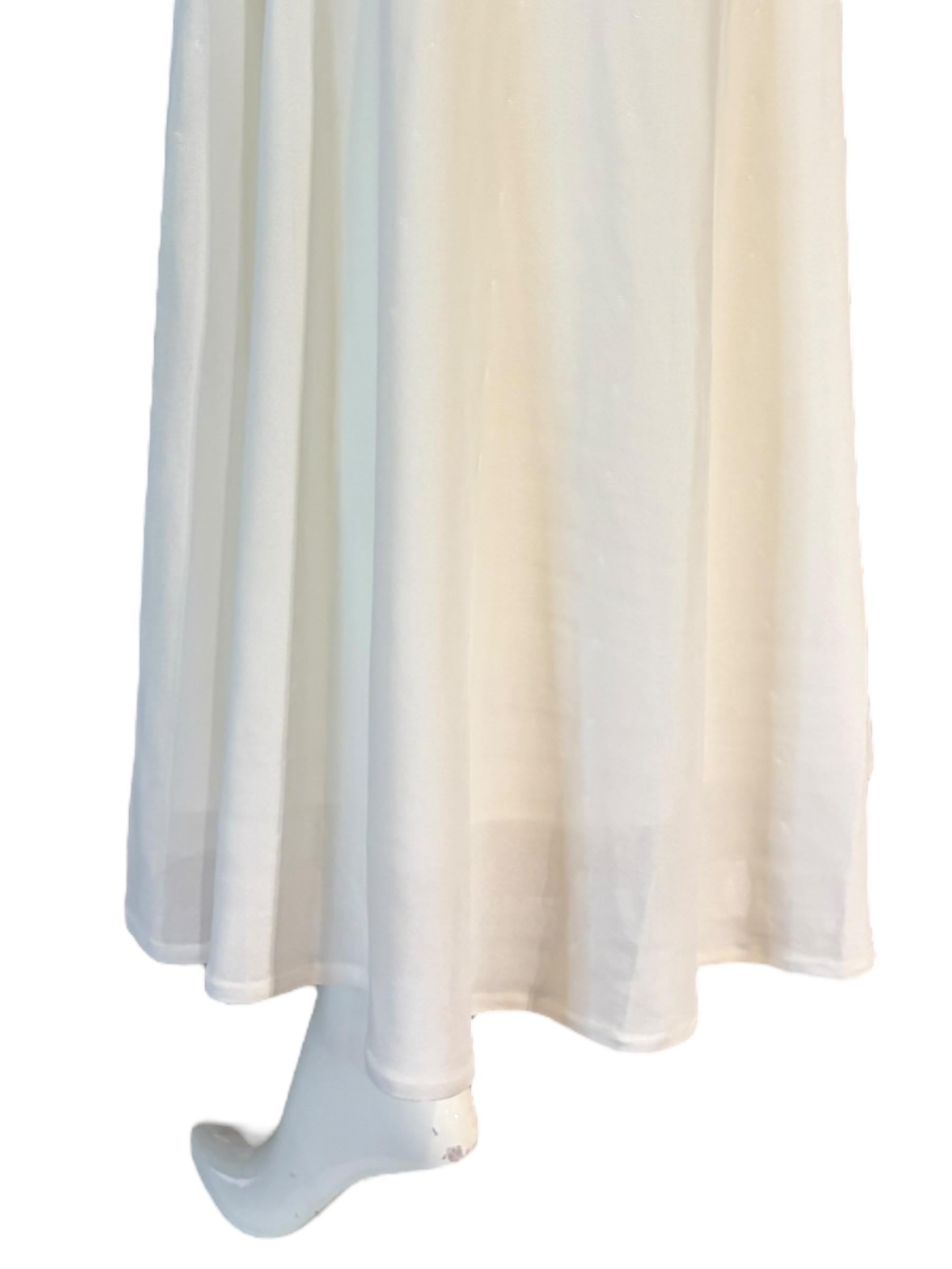 Collection Ralph Lauren (taly) Robe à empiècements en maille, coupe biaise, ivoire - Années 2000 / Mariage Pour femmes en vente