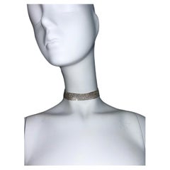 RALPH LAUREN COLLECTION vintage Swarovski crystal silver choker necklace