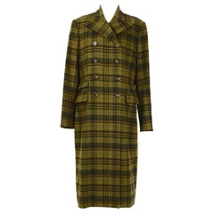 Ralph Lauren Collections Used tartan plaid 100% cashmere coat