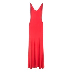 Ralph Lauren Coral Pink Jersey Sleeveless Jenny Maxi Dress M