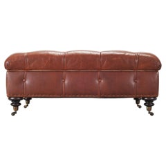Ralph Lauren Country English Leather Writer's Ottoman 4 Ft