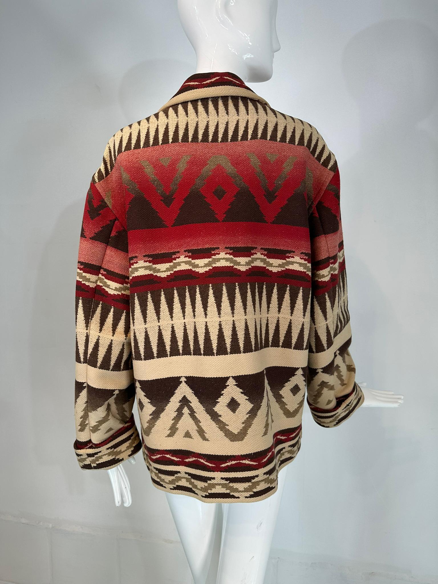 Ralph Lauren Country Santa Fe Prairie Gypsy Indian Blanket Jacket 1981 Medium 5