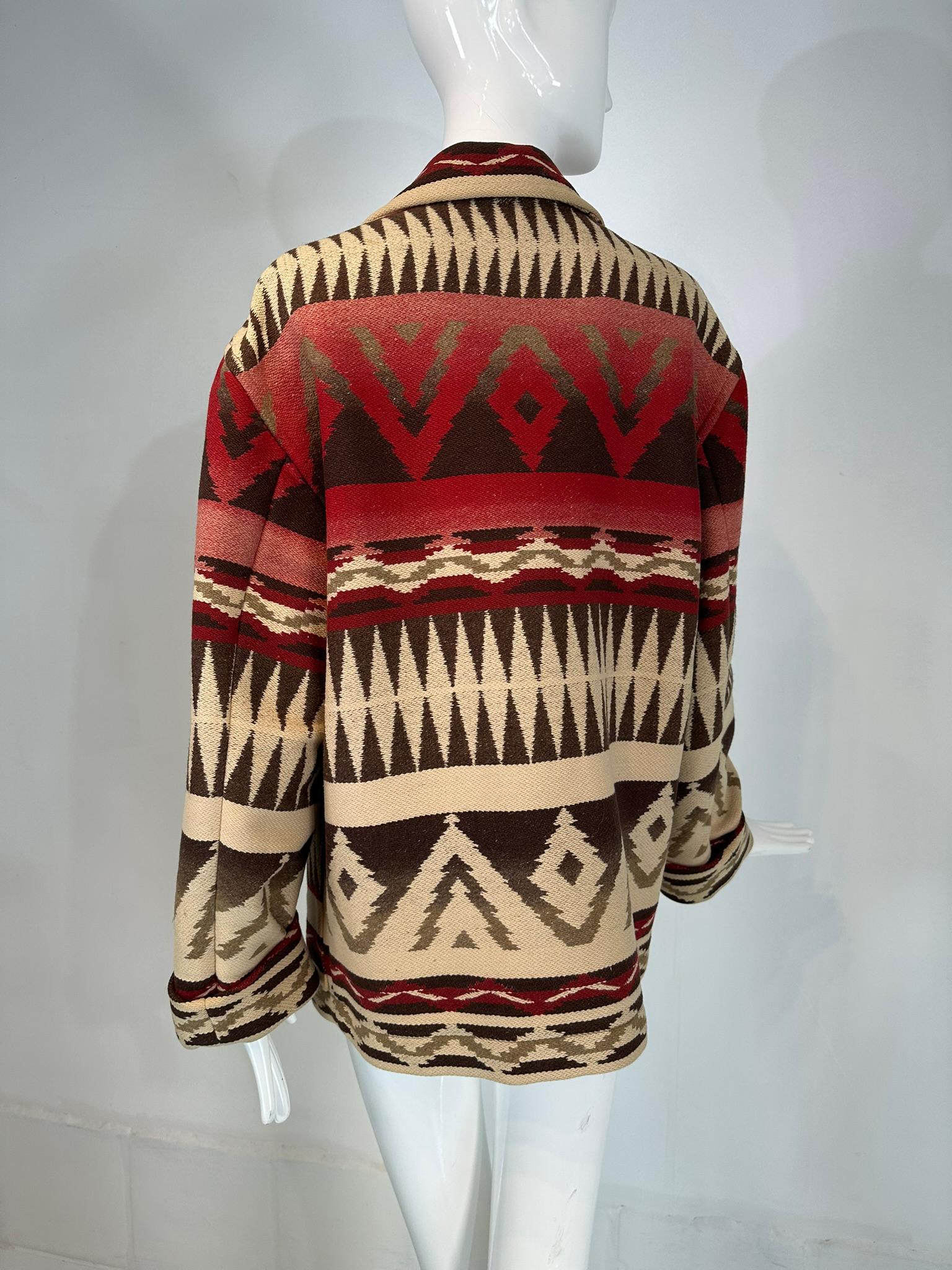 Ralph Lauren Country Santa Fe Prairie Gypsy Indian Blanket Jacket 1981 Medium 6