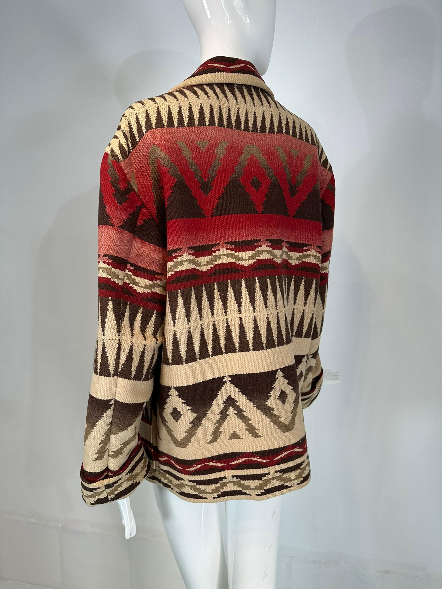 Ralph Lauren Country Santa Fe Prairie Gypsy Indian Blanket Jacket 1981 Medium 7