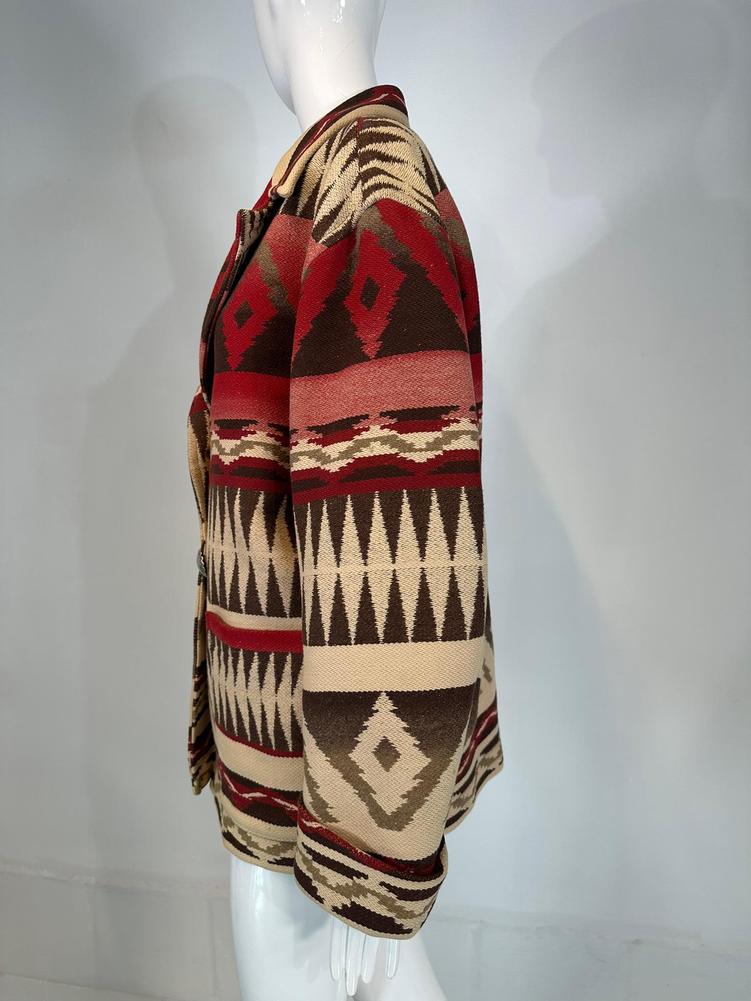 Ralph Lauren Country Santa Fe Prairie Gypsy Indian Blanket Jacket 1981 Medium 8