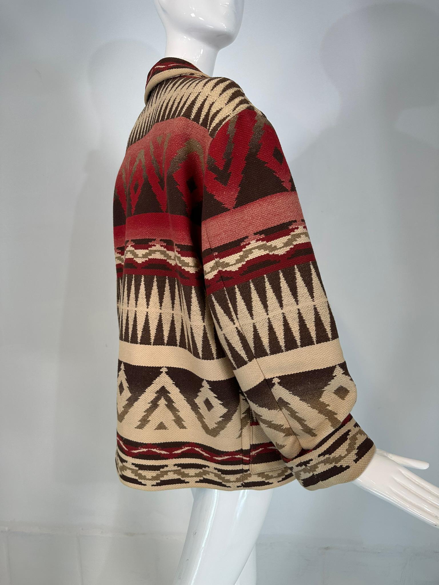 Ralph Lauren Country Santa Fe Prairie Gypsy Indian Blanket Jacket 1981 Medium 2
