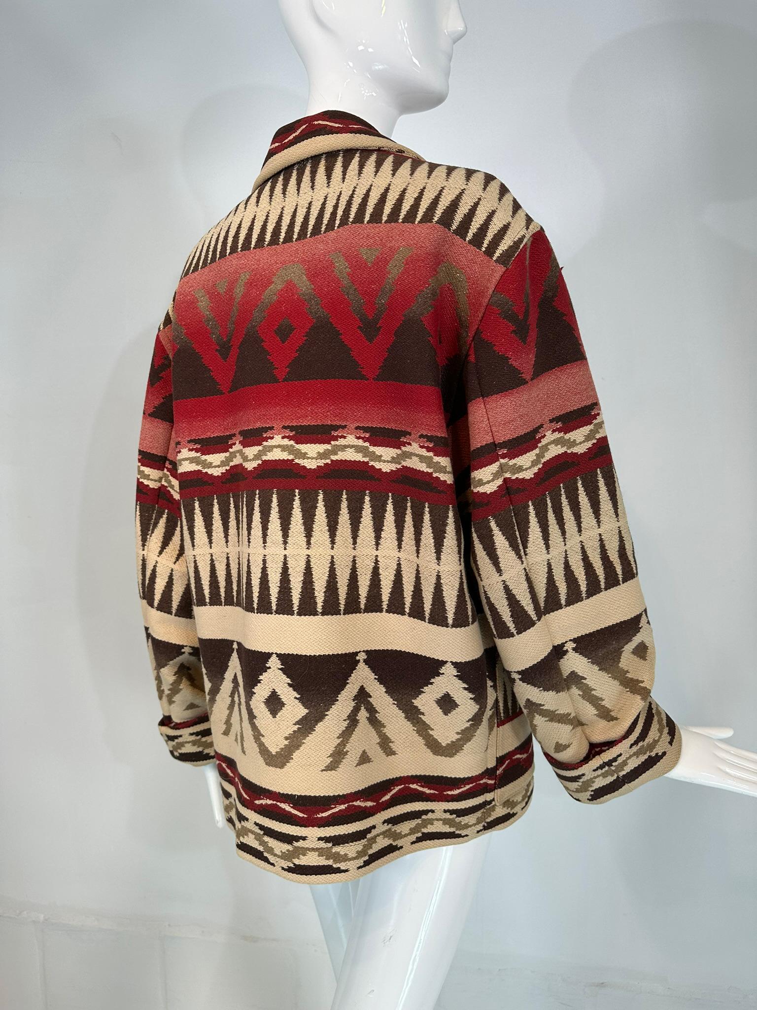 Ralph Lauren Country Santa Fe Prairie Gypsy Indian Blanket Jacket 1981 Medium 3