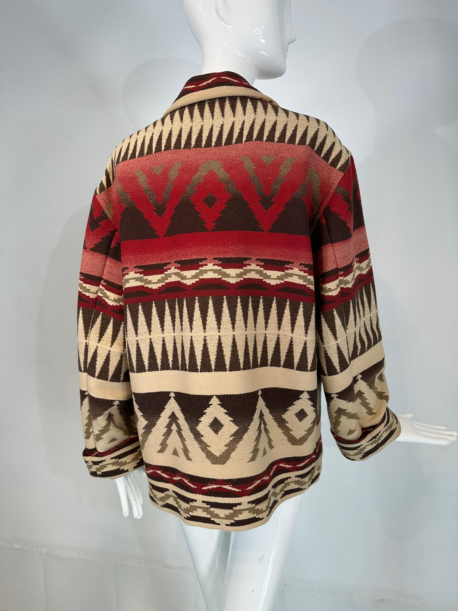 Ralph Lauren Country Santa Fe Prairie Gypsy Indian Blanket Jacket 1981 Medium 4