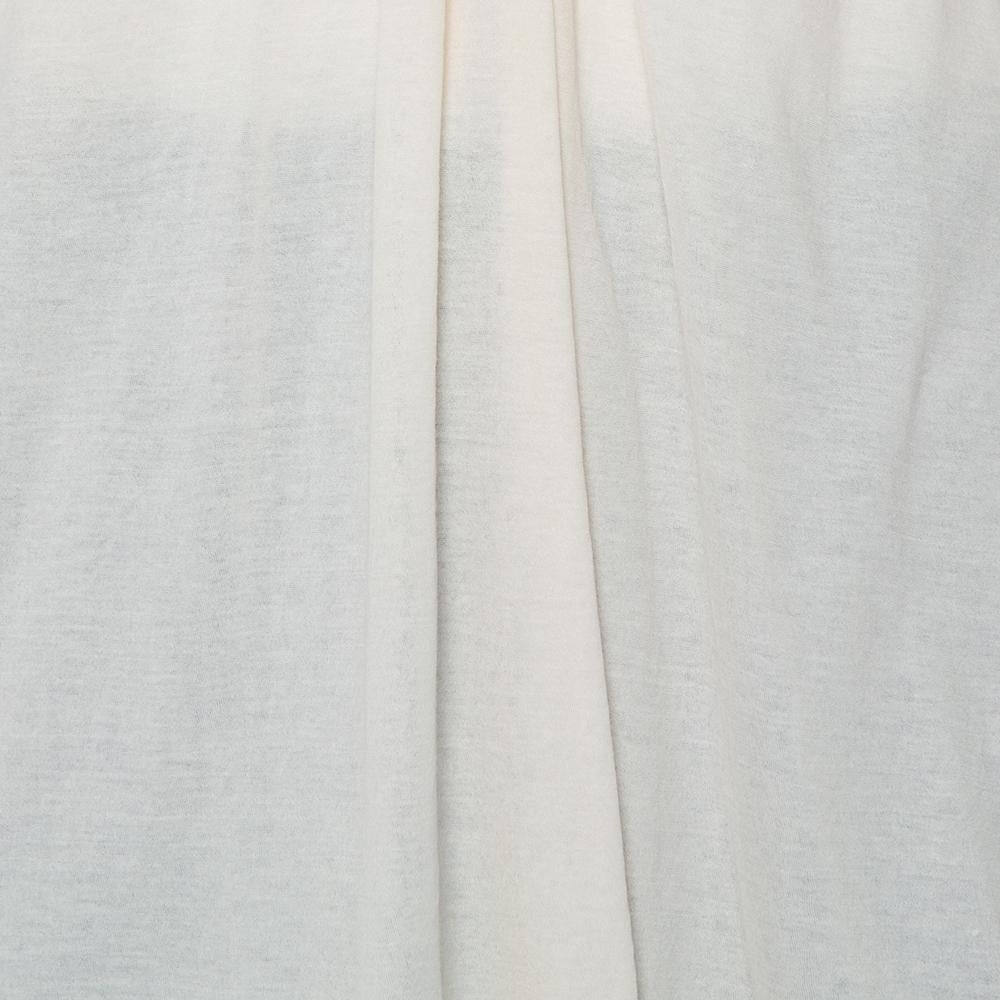 Ralph Lauren Cream Cotton Long Sleeve Ruffled Tunic M For Sale 1