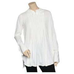 Ralph Lauren - Chemisier tunique en coton crème M