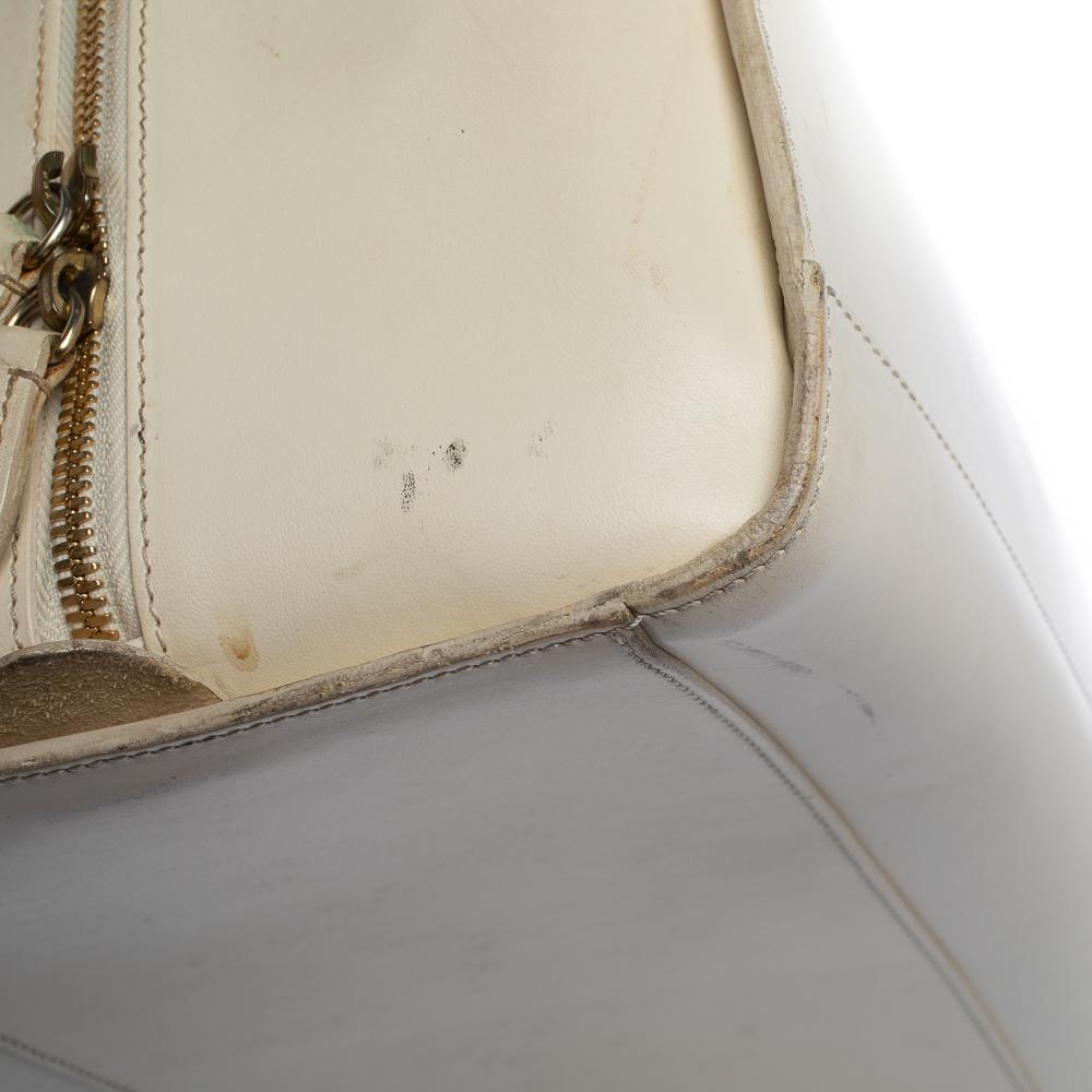 Ralph Lauren Cream White Leather Stirrup Boston Bag 1