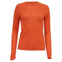 Ralph Lauren Crewneck Sweater in Orange Cashmere