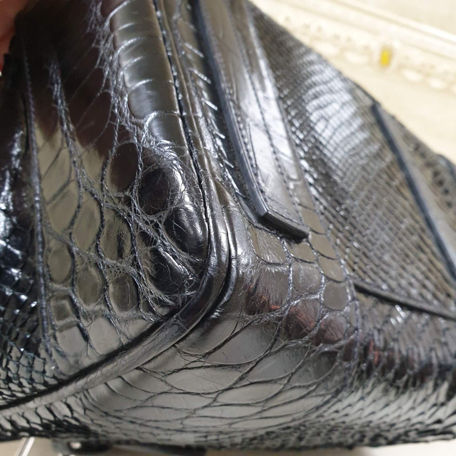 Ralph Lauren Crocodile Python Ricky 33 Tote Bag For Sale 15