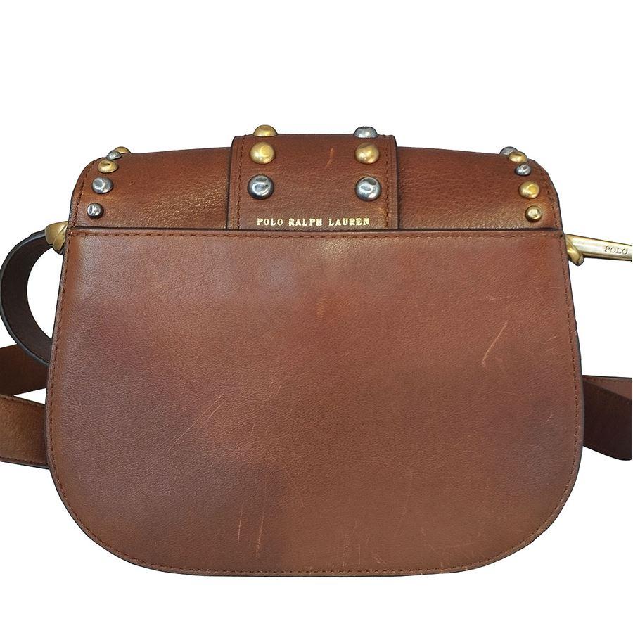 Ralph Lauren Brown Leather Crossbody Tassel Bag at 1stDibs