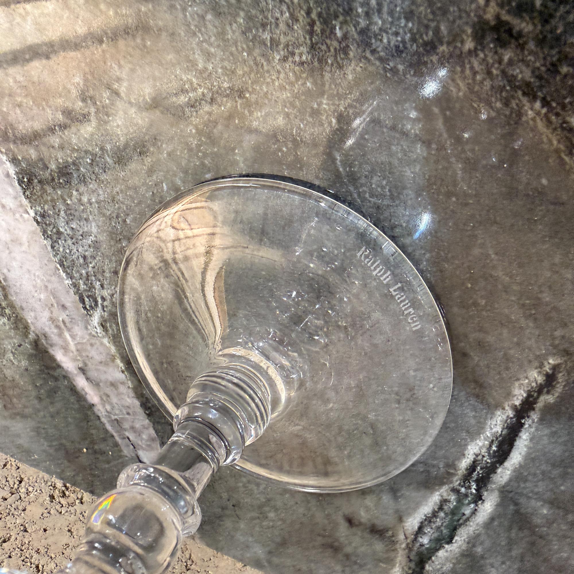 Ralph Lauren Crystal Bedford Set 4 verres à vin Golbets en vente 5