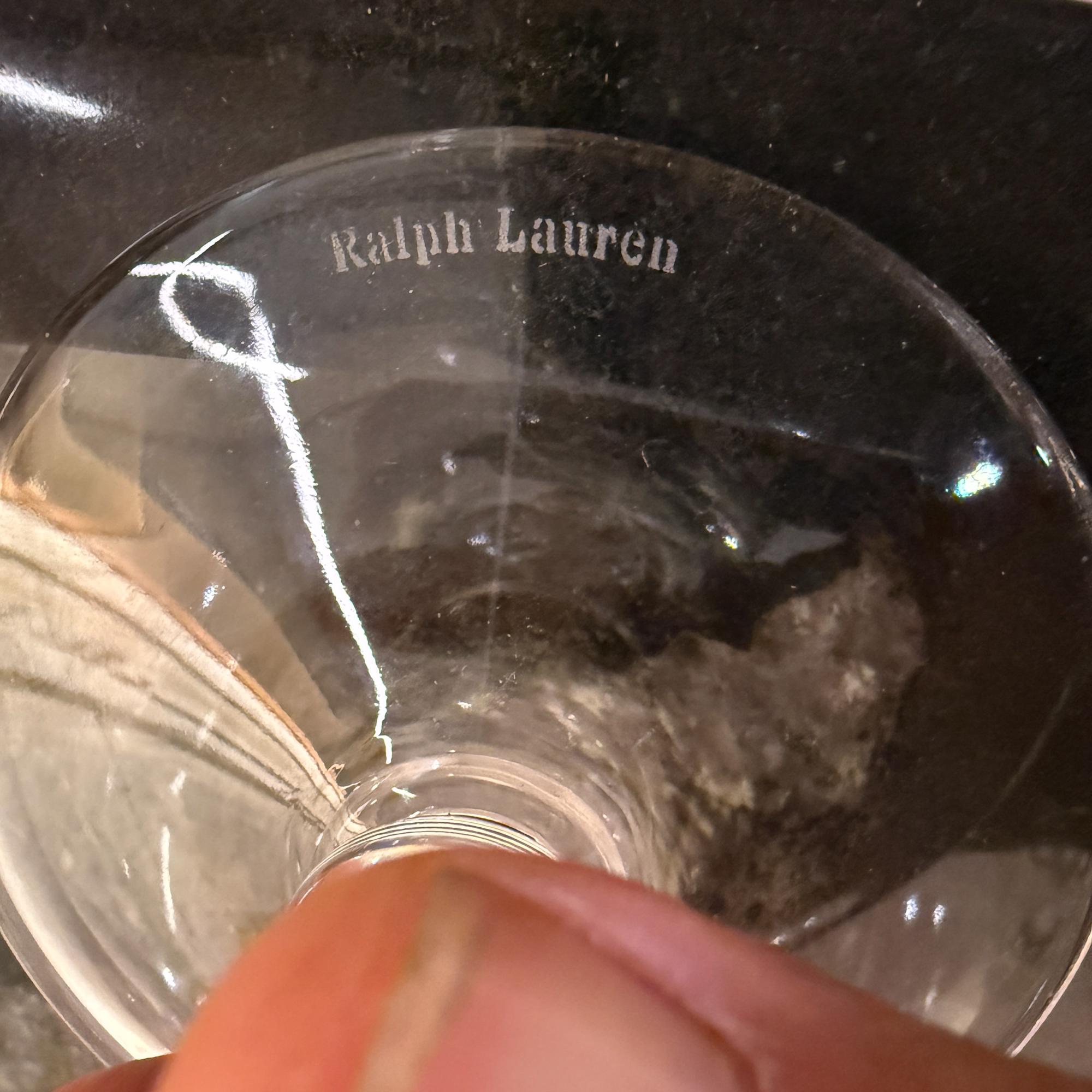 Ralph Lauren Crystal Bedford Set 4 verres à vin Golbets en vente 6