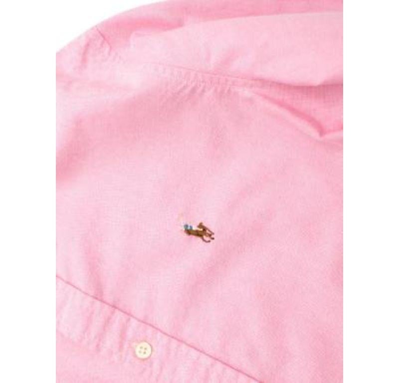 Ralph Lauren Custom Fit Pink Cotton Oxford Shirt For Sale 1